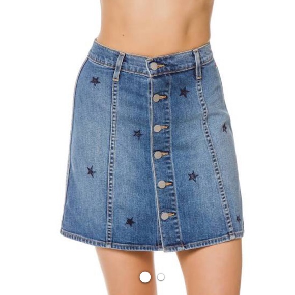 NWT SUNDRY STAMPED STARS N62 SKIRT MEDIUM WASH - Picture 3 of 6